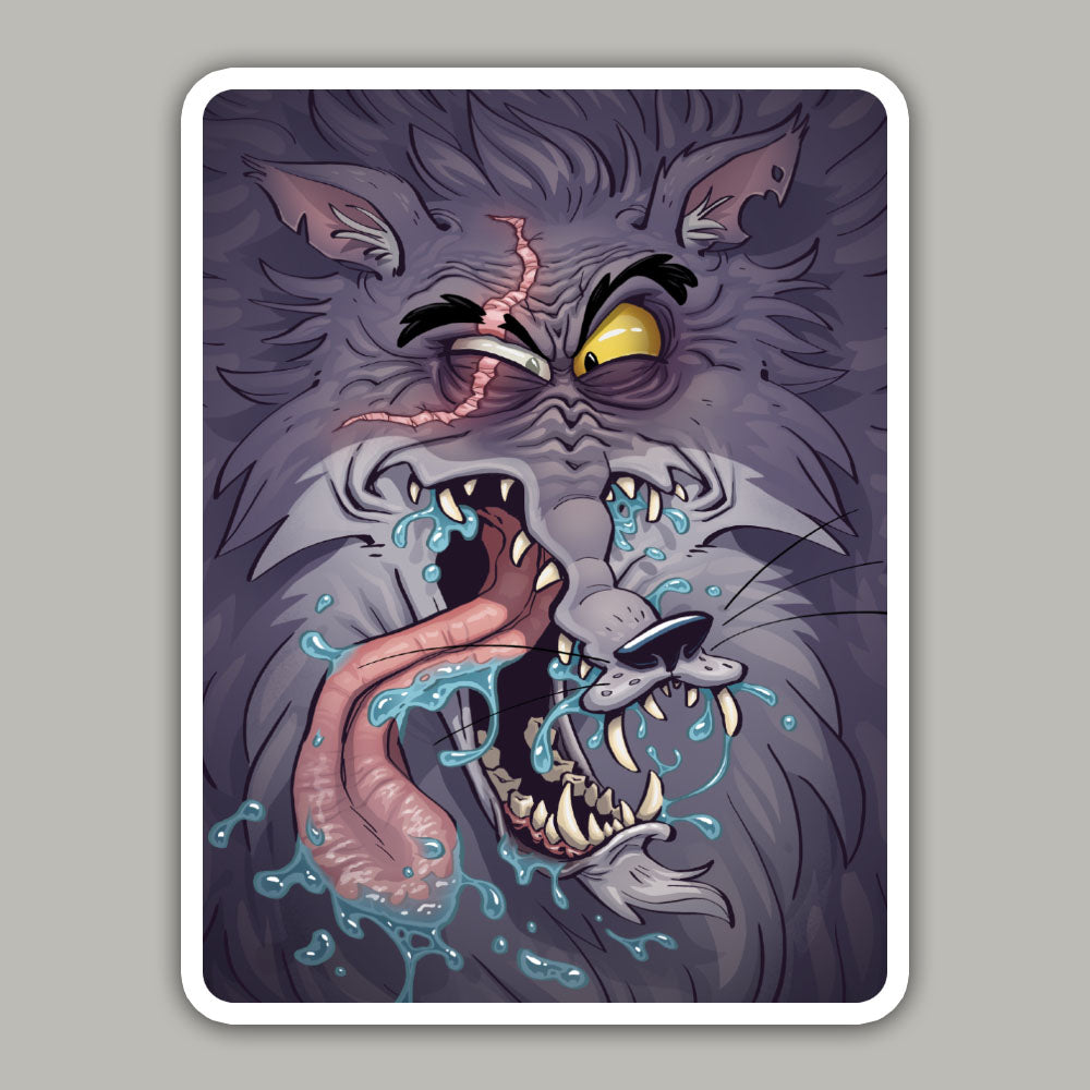 Wolfie - 3"×4" Vinyl Sticker